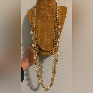 Vintage NOS Triple Chain 1980s Necklace